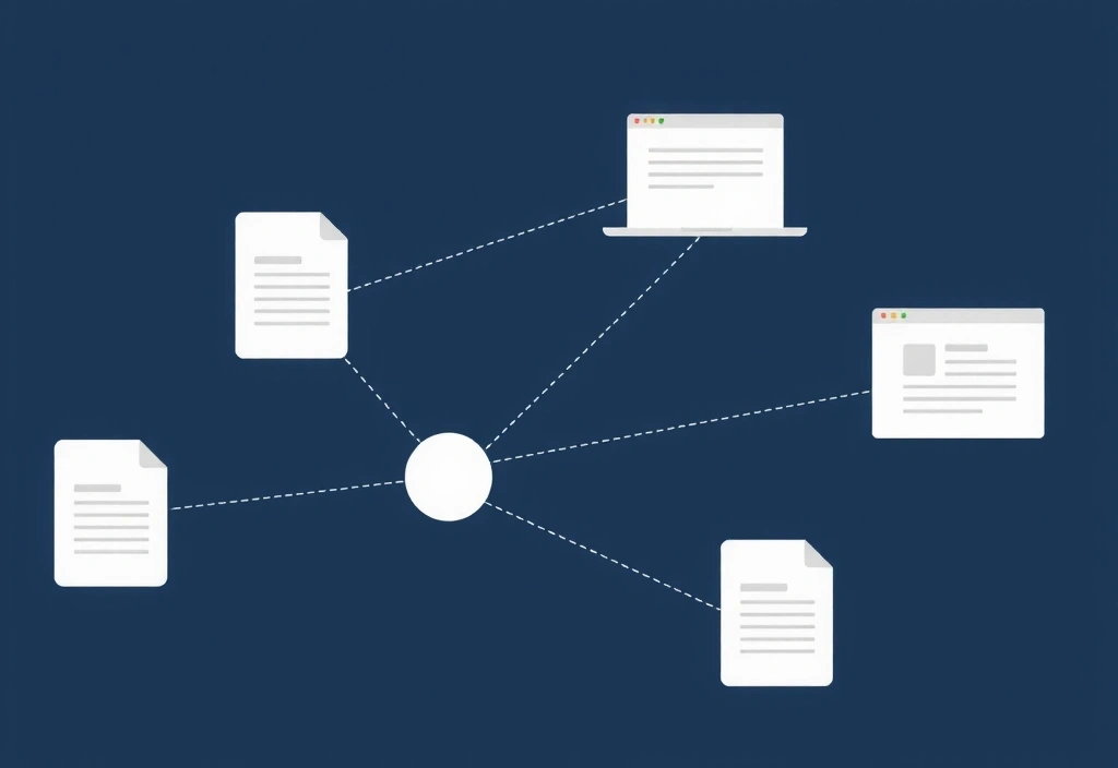 O rețea de site-uri web interconectate, simbolizând legăturile externe